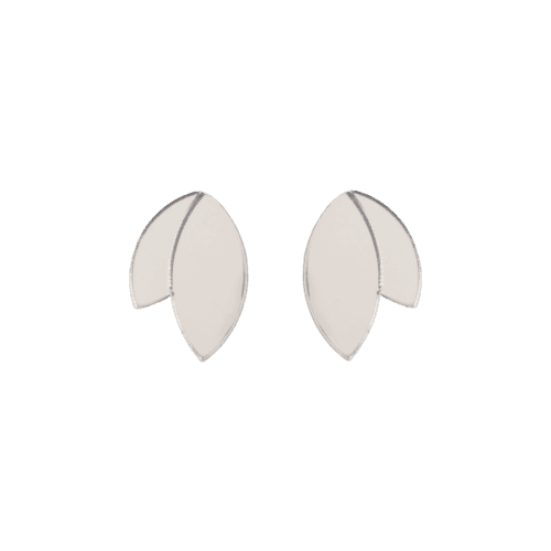 Kirju Small Leaf Earrings Silver