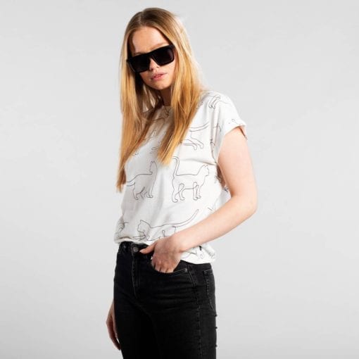 Dedicated T-shirt Visby Cat Lines - Image 2