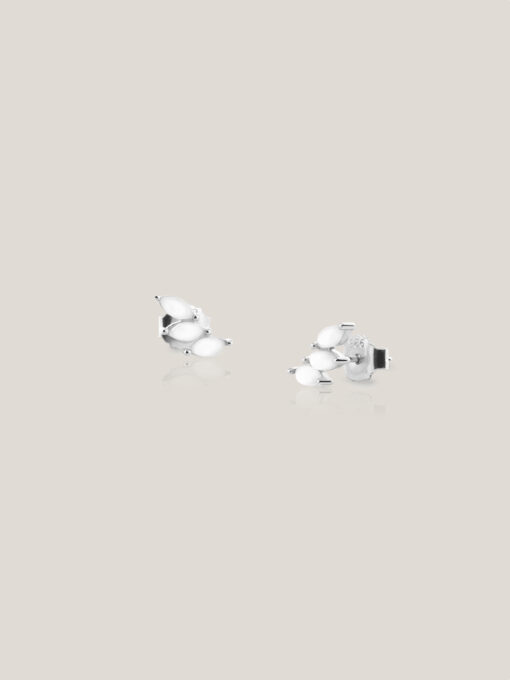 Aran Mini Ice Silver Earrings - Image 2