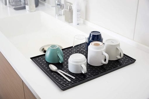 Yamazaki Tower Wide Glass & Mug Drainer Black - Image 2