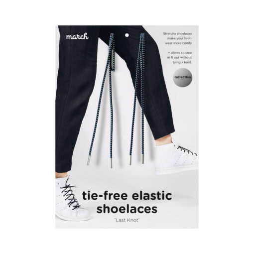 March Reflective shoelaces black