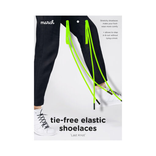 March Reflective shoelaces neon
