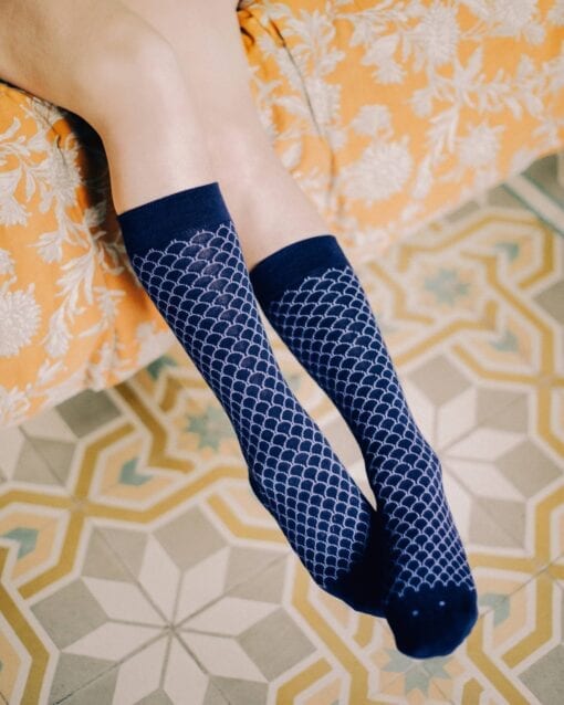 Fish Socks Navy Blue - Image 4