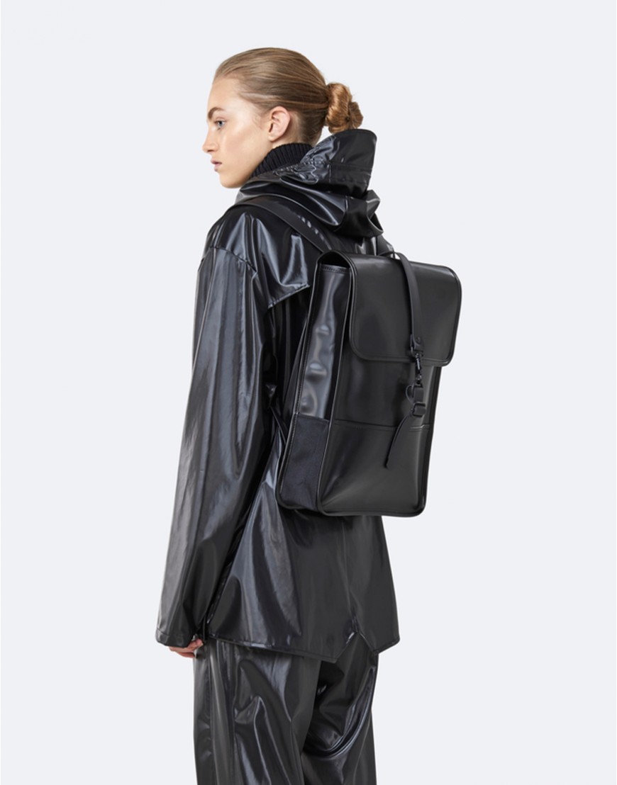 Rains Backpack Mini Shiny Black - TALI Concept Store