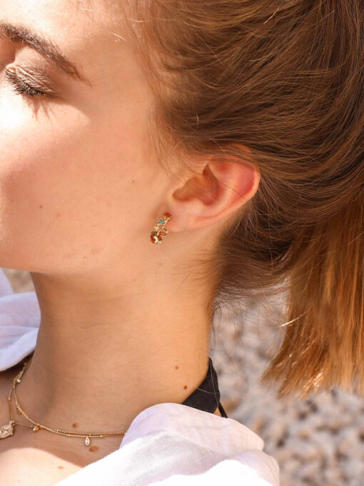 Aran Bird Gold Earrings - Image 2