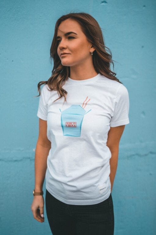 Kirju Organic "Made in China" Tshirt White - Image 7