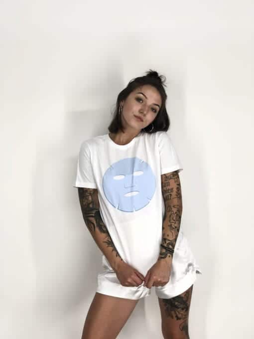 Kirju Organic "Mask" Tshirt White - Image 2