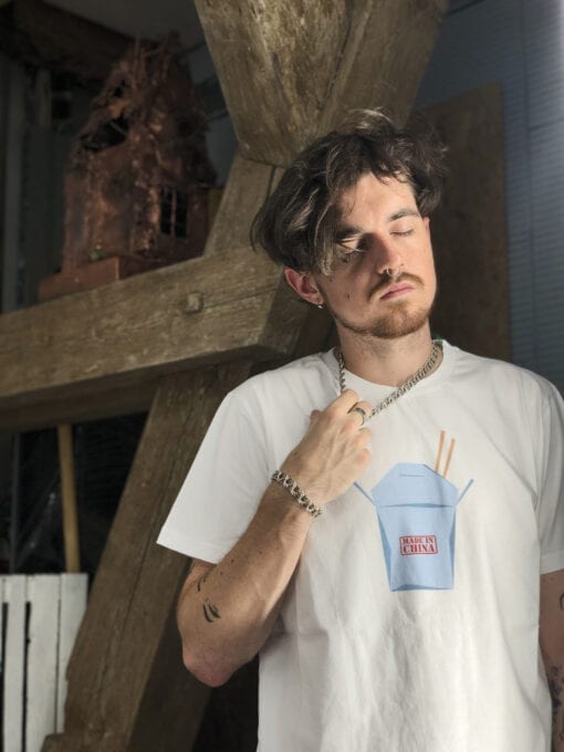 Kirju Organic "Made in China" Tshirt White - Image 2