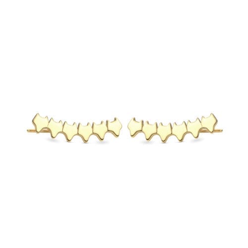 Kirju Wolves Earrings Gold