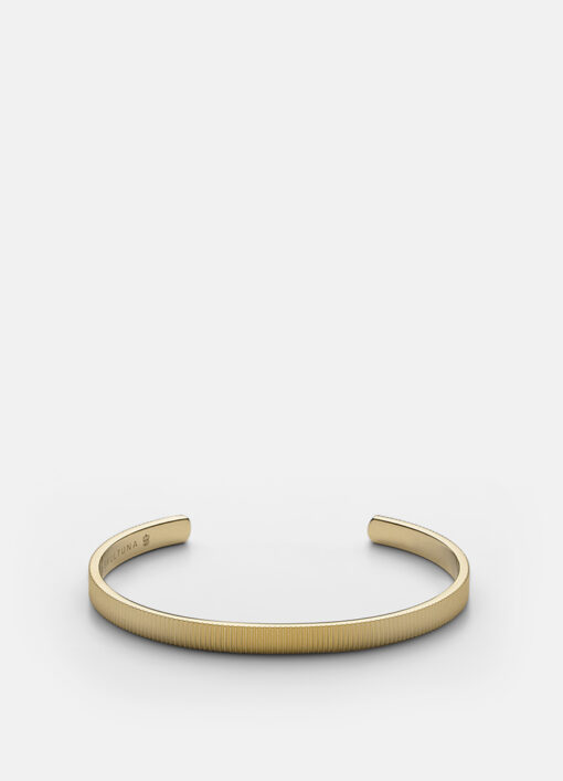 Skultuna Ribbed Cuff Thin Gold Plated - Image 2