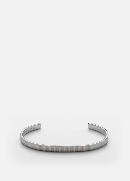 Skultuna Ribbed Cuff Thin Polished Steel - Image 2