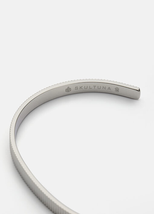 Skultuna Ribbed Cuff Thin Polished Steel - Image 3