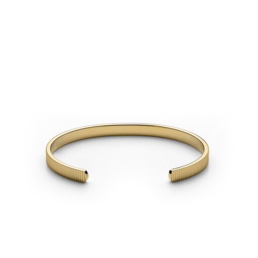 Skultuna Ribbed Cuff Thin Gold Plated