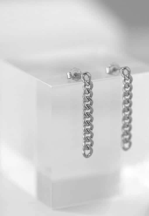 Aran Eslabon Silver Earrings - Image 3