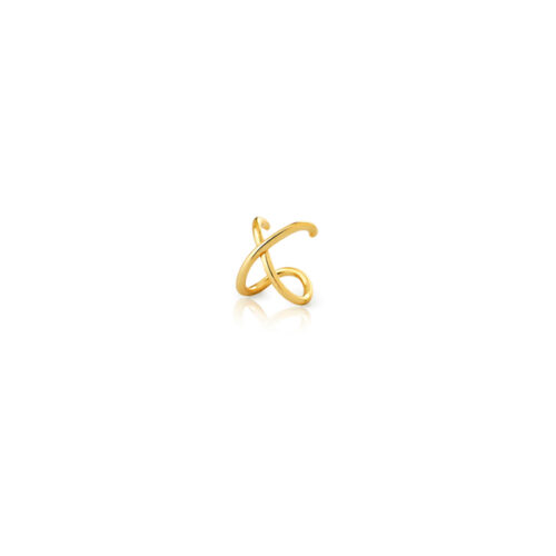 Aran X Ear Cuff 925, kullatud 18K