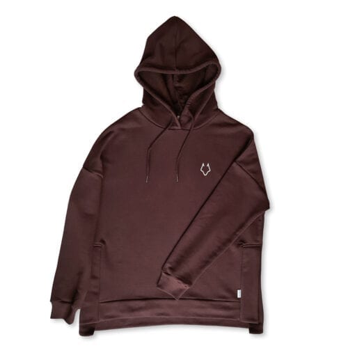 Kirju "Wolf" Hoodie Burgundy Brown - Image 5