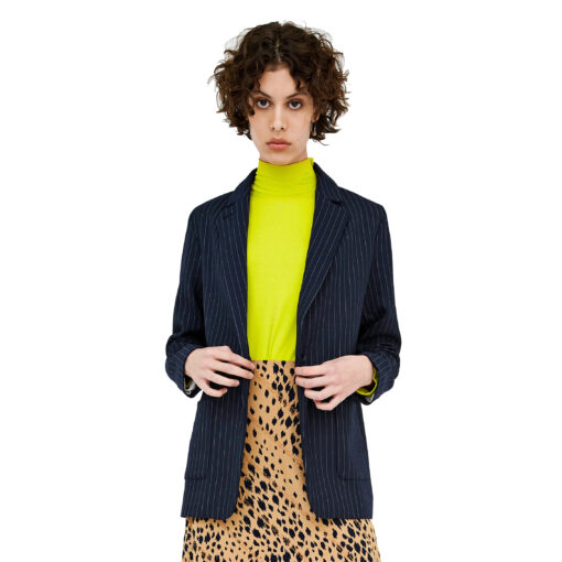Won Hundred Linda Pinstripe Blazer Navy Pinstripe