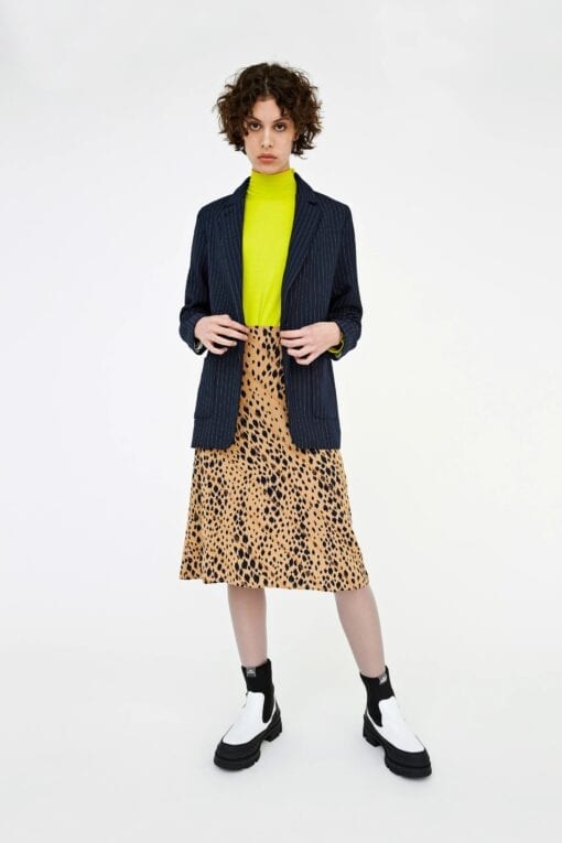 Won Hundred Linda Pinstripe Blazer Navy Pinstripe - Image 3