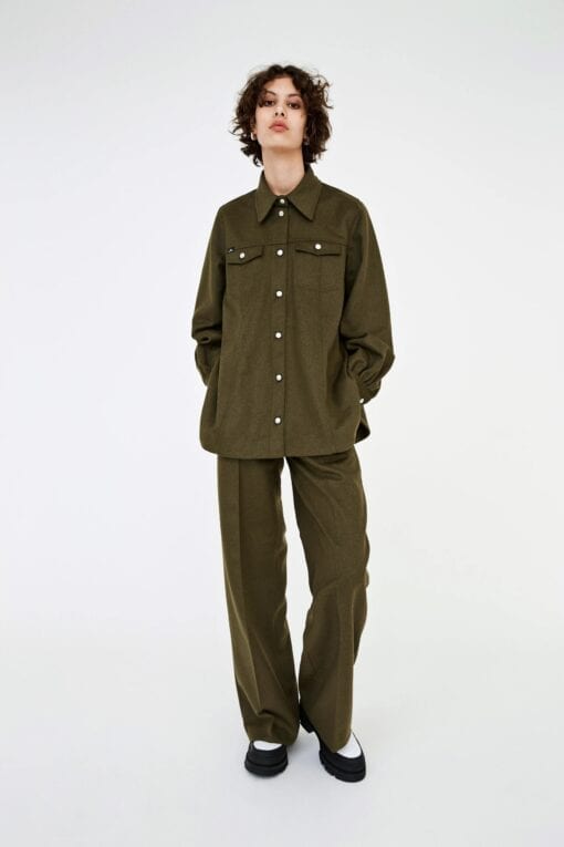 Won Hundred Odette Overshirt Teak Melange - Image 4