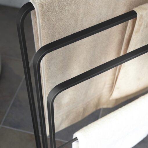 Yamazaki Tower Bath Towel Hanger Black - Image 6