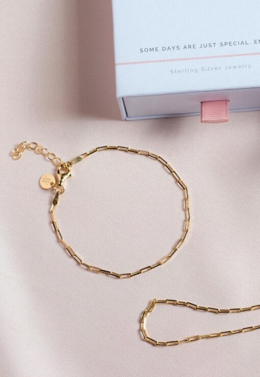 Aran Thin Gold Bracelet - Image 4