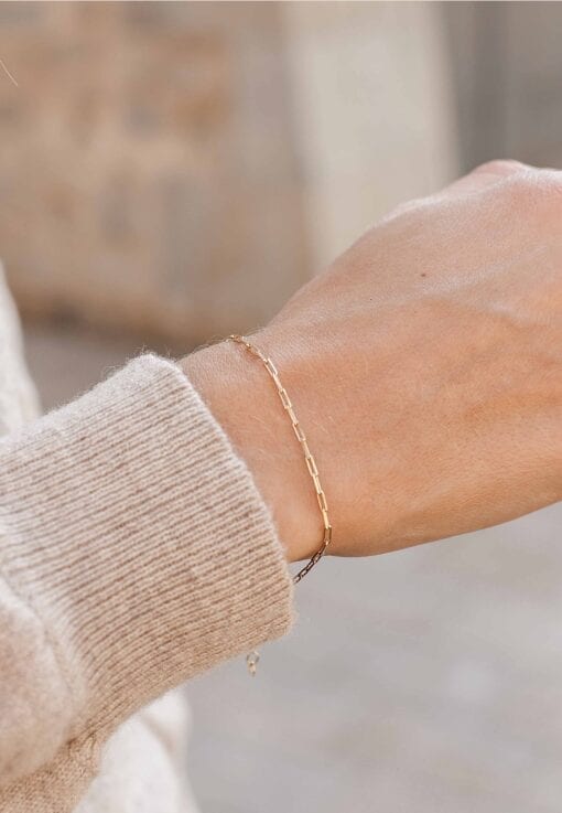Aran Thin Gold Bracelet - Image 2
