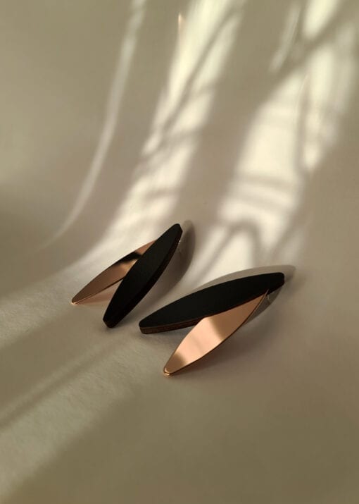 Chromophobia Earrings “Night Fly” Rose Gold - Image 2