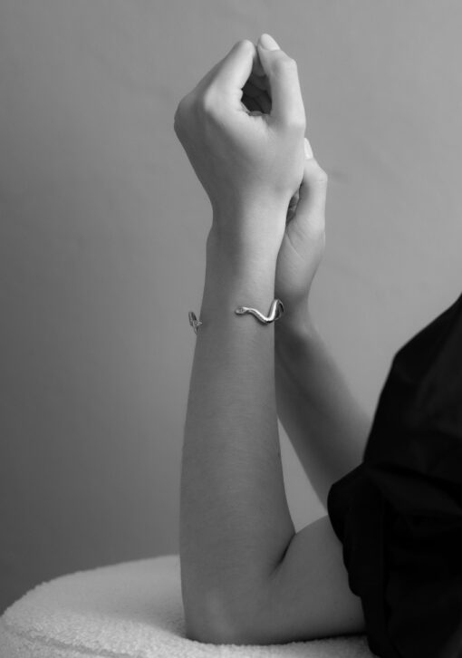 Skultuna Snake Cuff Polished Steel - Image 5