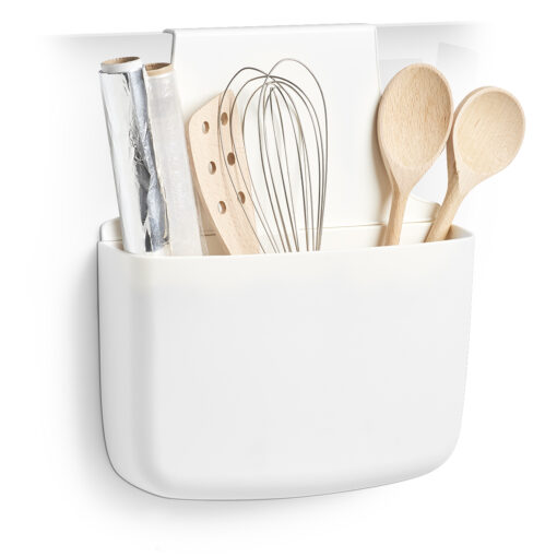Utensil Holder With Hook White - Image 2