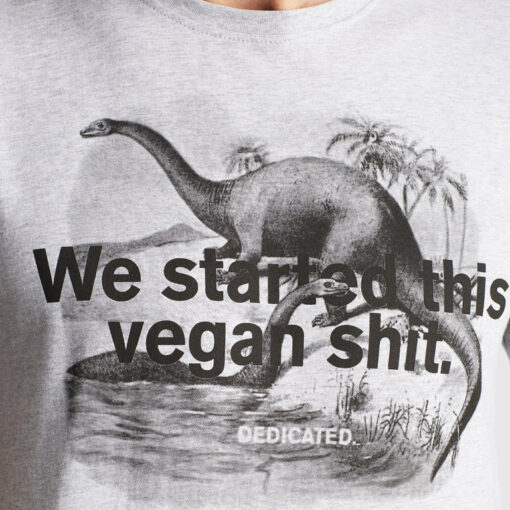 Dedicated Stockholm Vegan Dino T-särk Grey Melange
