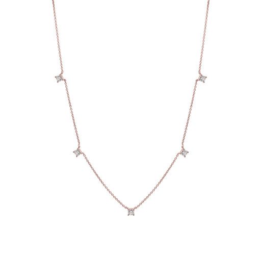 Kirju North Star kaelakee 925, roosa kuld 14K