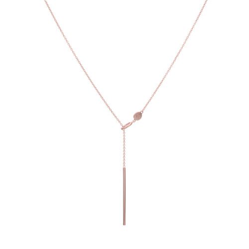 Kirju Hoop kaelakee 925, roosa kuld 18K