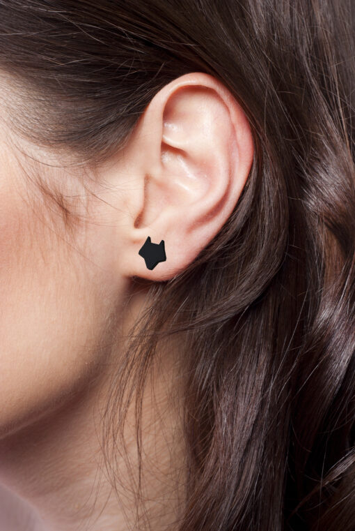 Kirju Mini Wolf Earrings Black - Image 2