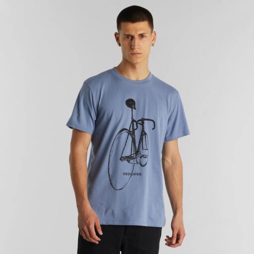 Dedicated T-särk Stockholm Pencil Bike Steel Blue - Image 2