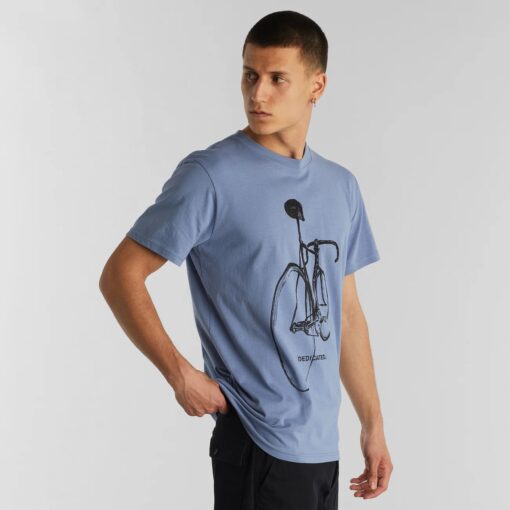 Dedicated T-särk Stockholm Pencil Bike Steel Blue - Image 3