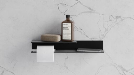 Fink Berno L Toilet Paper Holder Midnight Black 37cm - Image 2
