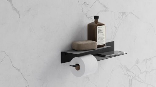 Fink Berno L Toilet Paper Holder Midnight Black 37cm - Image 3