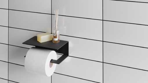 Fink Berno S Toilet Paper Holder Midnight Black 14cm - Image 3