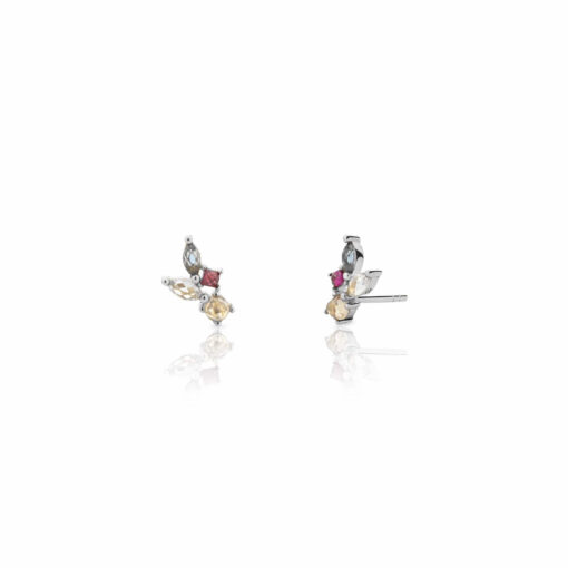 Aran Blue Cloud Silver Earrings
