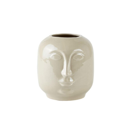 Villa Collection Head Vase Cream