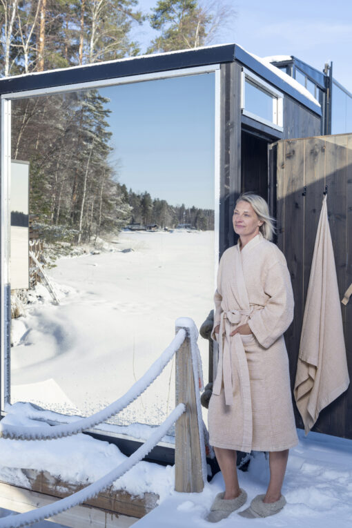 Rento Kenno Saunarätik Beež 90x180cm - Image 3