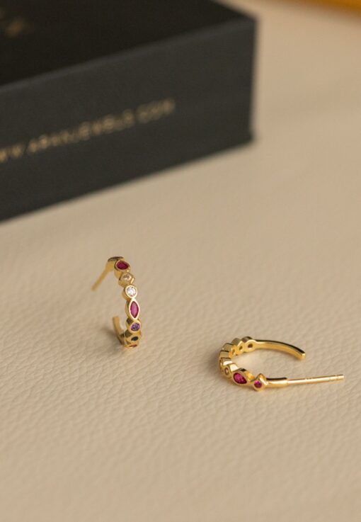 Aran Sira Hoop Gold Earrings - Image 6