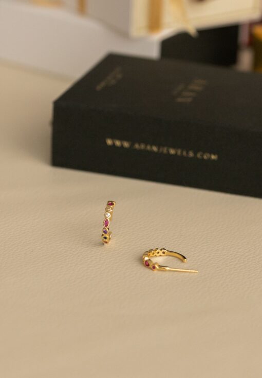 Aran Sira Hoop Gold Earrings - Image 5