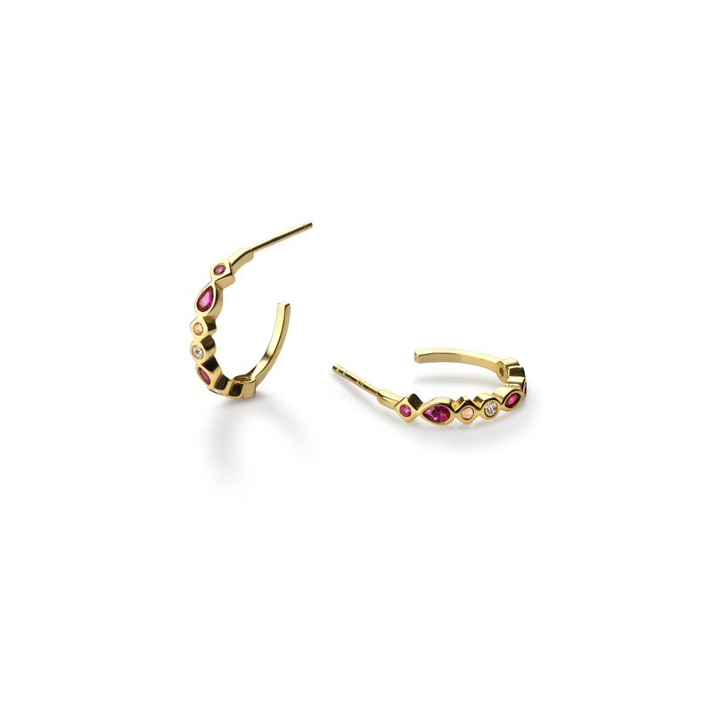 Aran Sira Hoop Gold Earrings