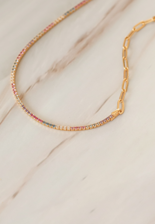Aran Tennis Chain Gold Choker - Image 3