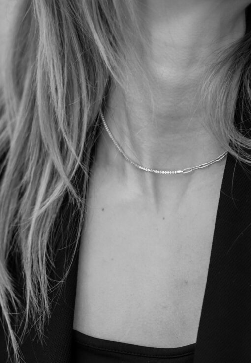 Aran Tennis Choker kaelakee, hõbe 925 - Image 2
