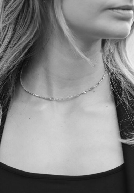 Aran Tennis Choker kaelakee, hõbe 925 - Image 4