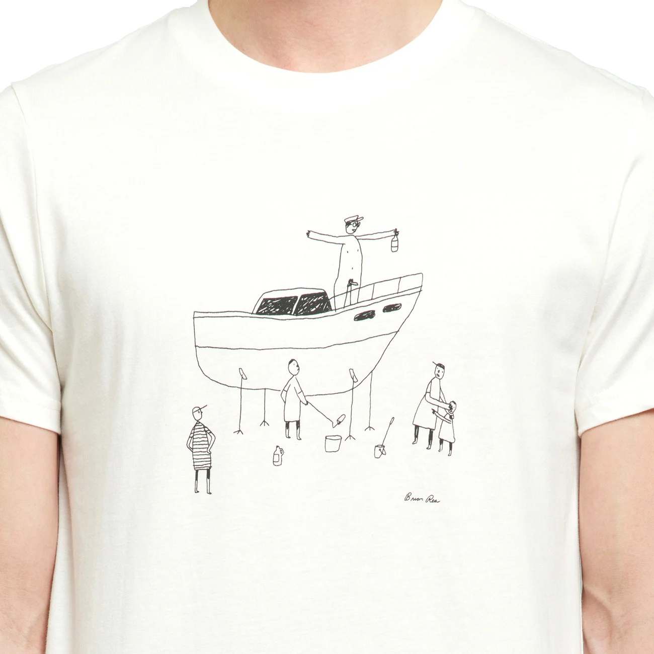 T-shirt blanc Bateau du Maire