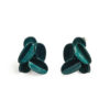 Maison 203 Leaves Earrings 1 Metallic London Blue