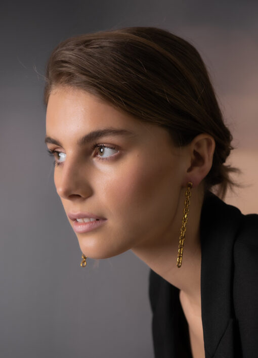 Skultuna Unité Chain Earring Gold Plated - Image 2